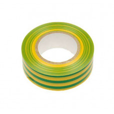 Изолента ПВХ Stekker желто-зеленая 15 мм x 10 м